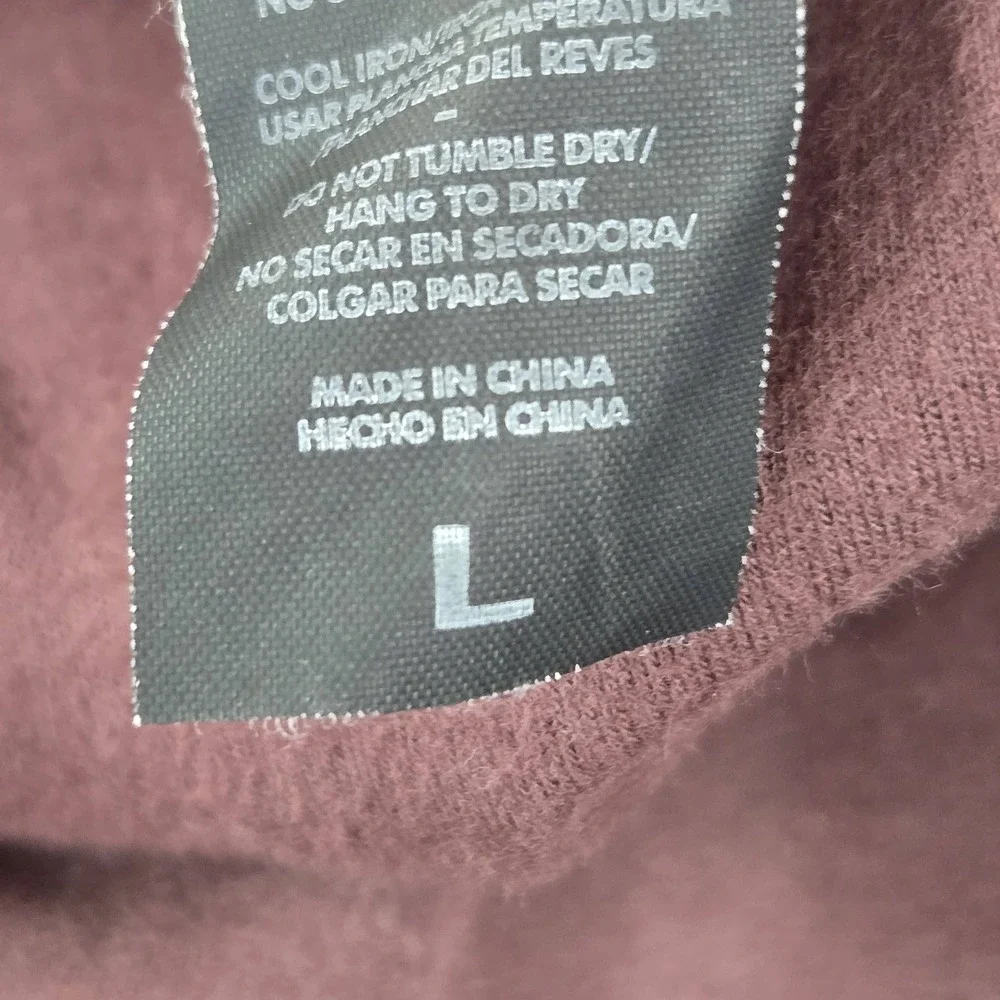 Alphalete Women Sweatshirt L Burgundy Activewear‎ Logo Identity Pro Pullover